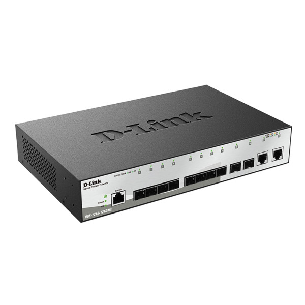 Комутатор D-Link DGS-1210-12TS/ME 10xSFP(1G), 2x1GE керований