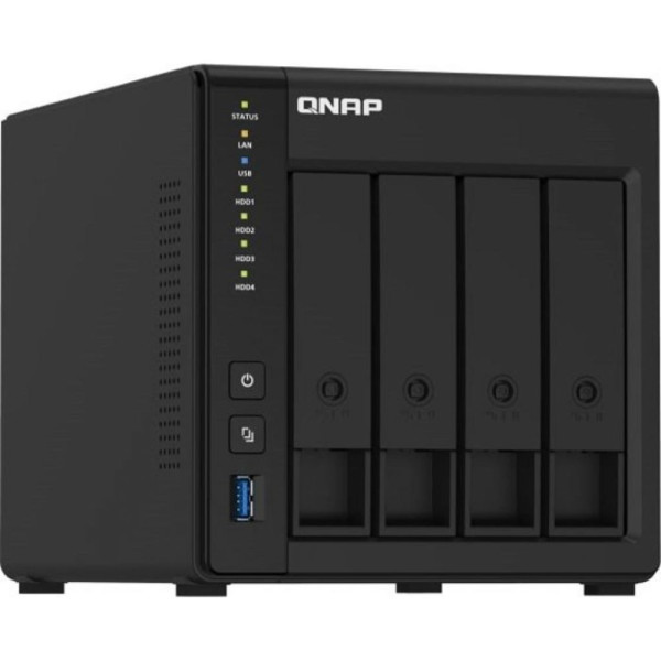 Система зберігання даних QNAP TS-451D2-2G з 4 відсіками для дисків, 2GB RAM, настільне виконання