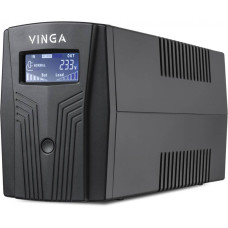 Джерело безперебійного живлення Vinga VPC-800PU 800ВА / 480 Вт з LCD-дисплеєм з USB у пластиковому корпусі