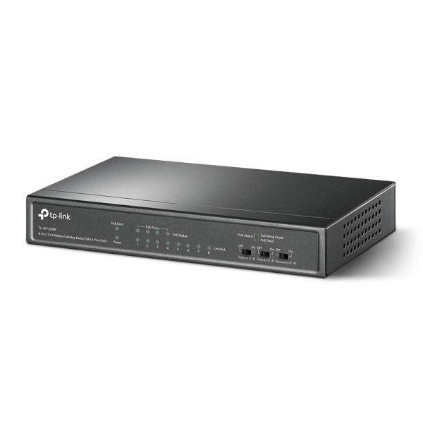 PoE-комутатор TP-Link TL-SF1008P 8-портовий з 4 PoE+ портами некерований
