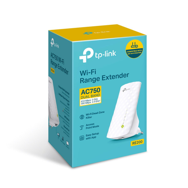 Підсилювач Wi-Fi сигналу TP-Link AC750 RE200 дводіапазонний