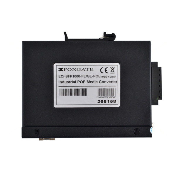 Медіаконвертор FoxGate ECi-SFP1000-FE/GE-POE індустріальний з POE