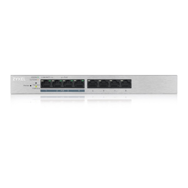 PoE-комутатор на 8 портів ZyXEL GS1200-8HP v2 (GS1200-8HPV2-EU0101F) в металевому корпусі