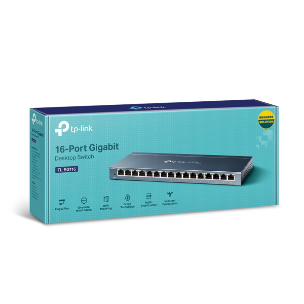 Комутатор TP-Link TL-SG116 16xGE некерований