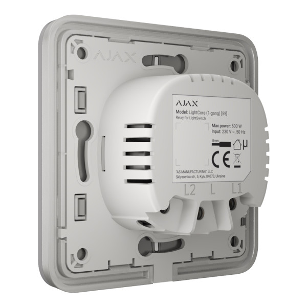 Вимикач Ajax LightSwitch 1-gang Fog одноклавішний