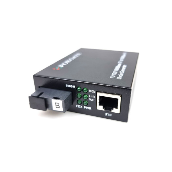 Медіаконвертер FoxGate EC-Q-1G-1SM-1550nm-20 км