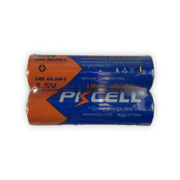 Батарейка PKCELL Ultra Alkaline AA LR6 1.5V, 2шт./плівка
