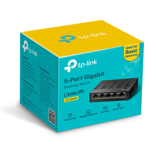 Комутатор TP-Link LiteWave LS1005G 5-портовий некерований