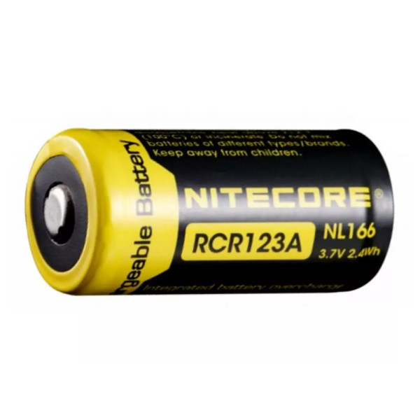 Акумулятор літієвий Li-Ion CR123A Nitecore NL166 3.7V (650mAh)