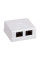 Розетка комп'ютерна 2-портова RJ45 UTP cat.5e Hypernet MB-UTP2 зовнішня накладна