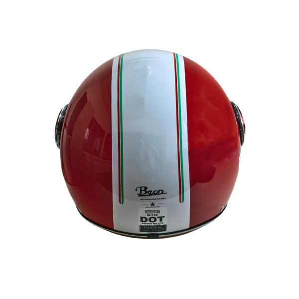 Мотошолом відкритий Beon B-110B Ferrari SHINY RED/WHITE (глянець червоний/білий), розмір L