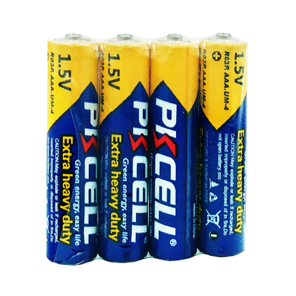Батарейка PKCELL Extra Heavy Duty AAA R03P 1.5V, 4шт./плівка