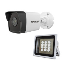 Комплект: IP-відеокамера 2 Мп Hikvision DS-2CD1021-I(F) (2.8mm) + ІЧ-прожектор Lightwell LW12-140IR45-220