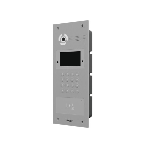Багатоабонентська IP панель виклику Bas-IP AA-07FB (silver) зі зчитувачем UKEY та розпізнаванням облич для IP-домофонів