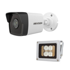 Комплект: IP-відеокамера 2 Мп Hikvision DS-2CD1021-I(F) (2.8mm) + ІЧ-прожектор Lightwell LW4-40IR60-12