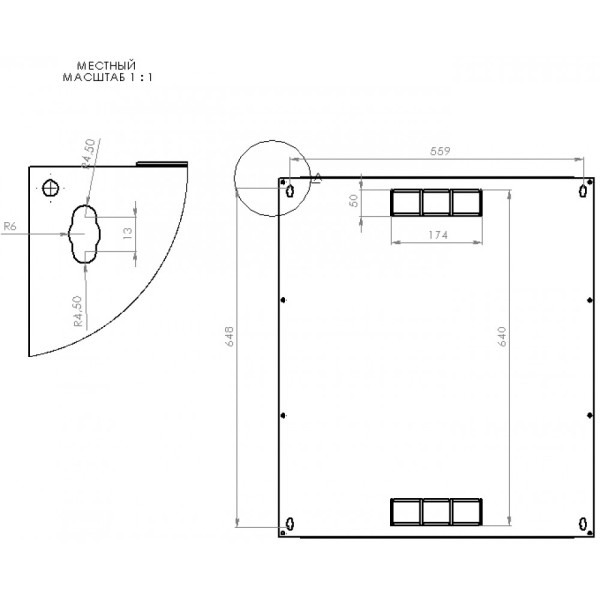 Шафа серверна CMS 15U 600 x 500 x 773 UA-MGSWL155G для мережевого обладнання