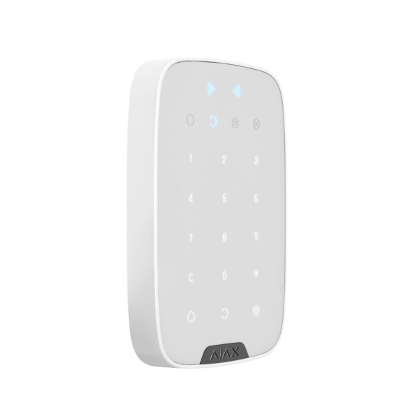 Бездротова сенсорна клавіатура Ajax Keypad Plus (8EU) white зі зчитувачем карток Pass і брелоків Tag