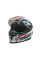 Мотошолом інтеграл Beon B-503 SINGLE VISOR ANGLE TEAR SHINY WHITE/RED (глянець білий/червоний), розмір XL