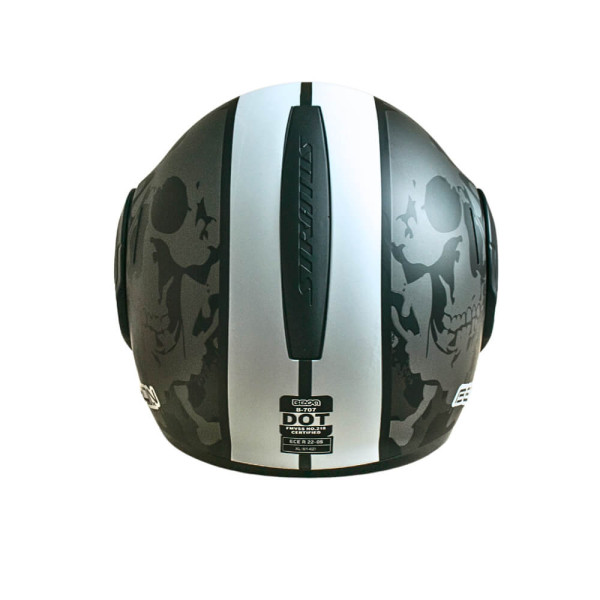 Мотошолом модуляр Beon B-707 81 MATT BLACK/GREY/WHITE (матовий чорний/сірий/білий), розмір XL
