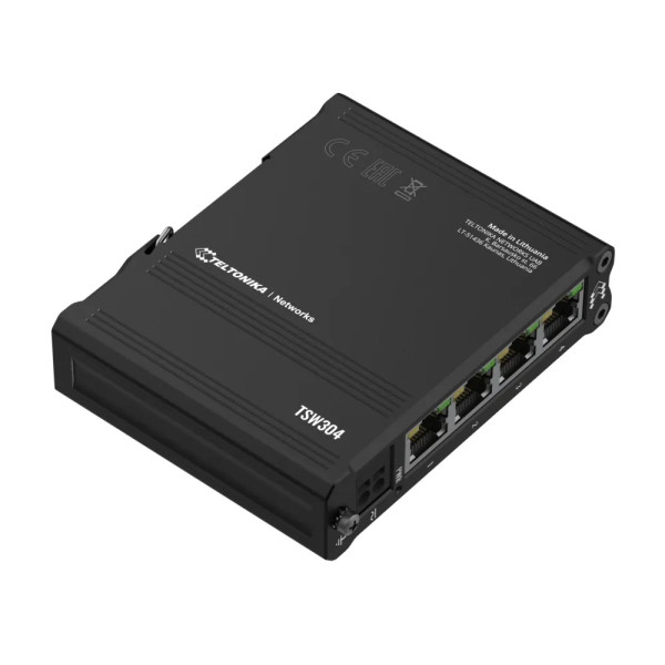 Мережевий комутатор Teltonika TSW304 некерований 4PORT Gigabit, DIN Rail Switch (TSW304000000)