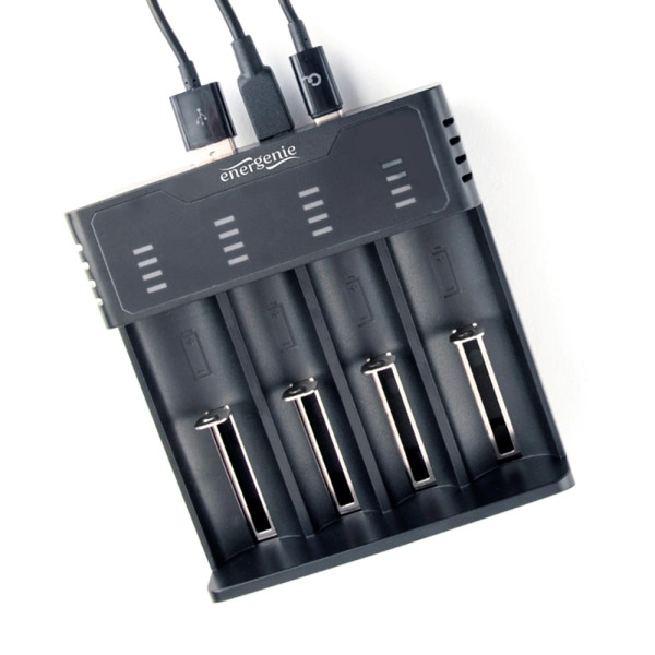 Зарядний пристрій EnerGenie BC-USB-02 для акумуляторів Ni-MH + Li-ion