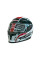 Мотошолом інтеграл Beon B-503 SINGLE VISOR ANGLE TEAR SHINY WHITE/RED (глянець білий/червоний), розмір XL