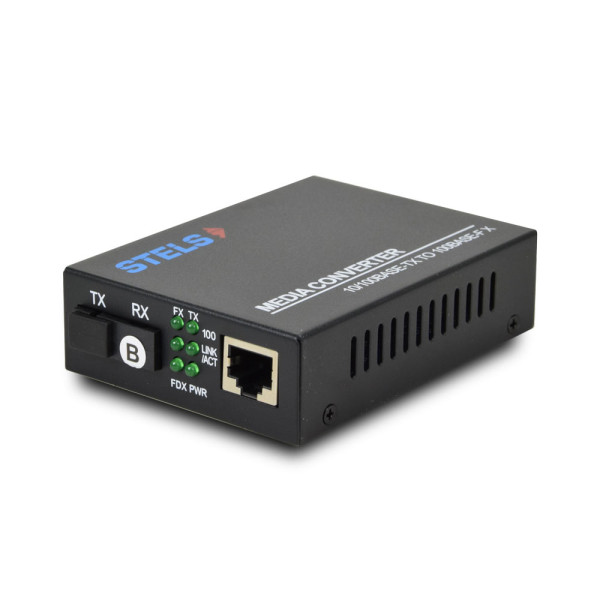 Медiаконвертер 100M 20км WDM SC LFP, STELS-F110SB-20A-LFP-1310