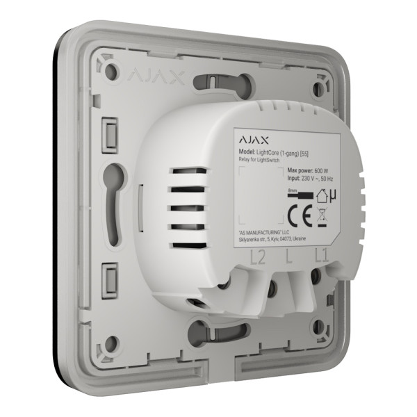 Вимикач Ajax LightSwitch 1-gang Black одноклавішний