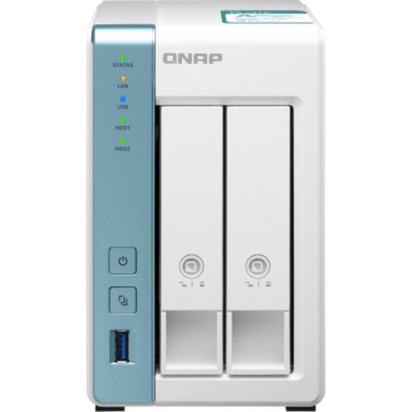 Система зберігання даних QNAP TS-231K з 2 відсіками для дисків, 1GB RAM, настільне виконання
