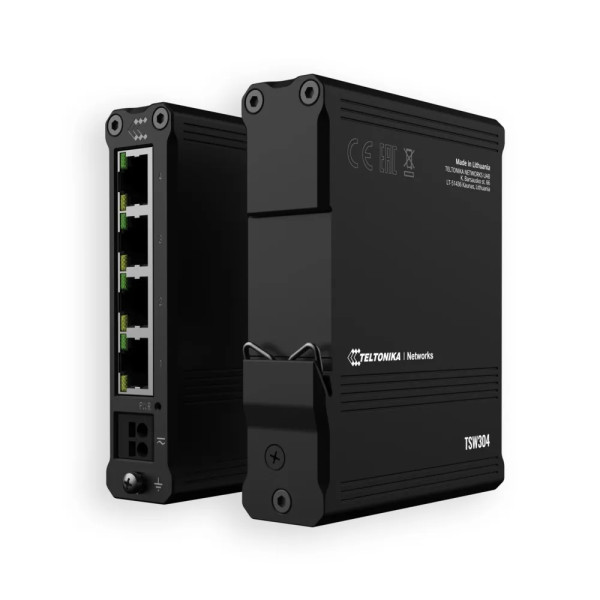 Мережевий комутатор Teltonika TSW304 некерований 4PORT Gigabit, DIN Rail Switch (TSW304000000)