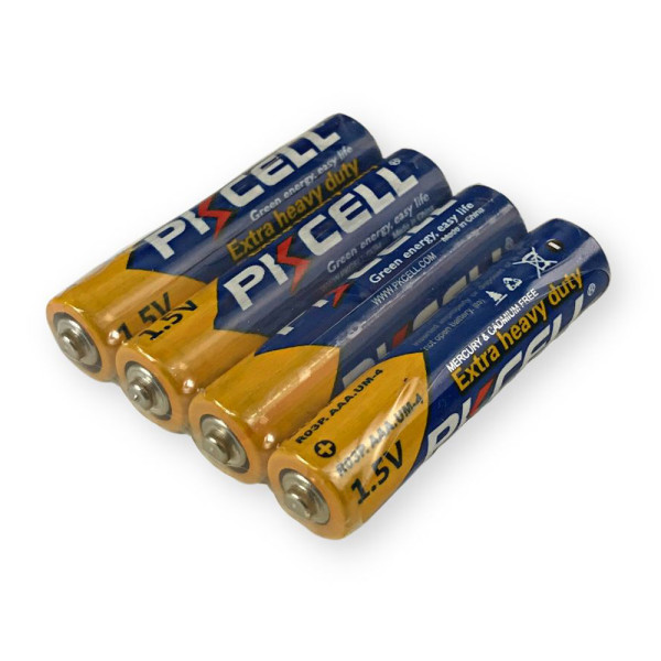 Комплект з 20 батарейок PKCELL Extra Heavy Duty AAA R03P 1.5V по 4шт./плівка