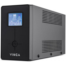 Джерело безперебійного живлення Vinga VPC-1200PRM3 1200ВА / 720 Вт з LED-дисплеєм у металевому корпусі