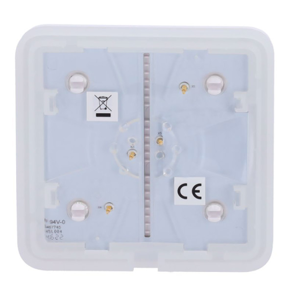 Кнопка Ajax SoloButton (1-gang/2-way) white для одноклавішного або прохідного вимикача