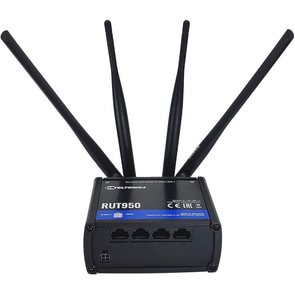 Бездротовий маршрутизатор Teltonika RUT950 N300, 1xFE WAN, 3xFE LAN, 2xSIM, 4G/LTE.Cat4 (RUT950U022C0)