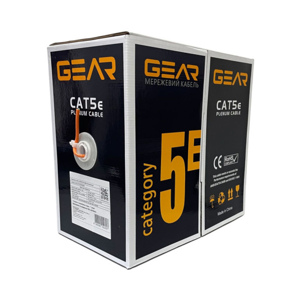 Кабель вита пара GEAR CAT.5E UTP-LSZH-CCA-4Px2x0.51 305м (GEC-UTPLCCA051305)