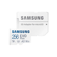 Карта пам'яті Samsung Evo Plus microSDXC 256GB UHS-I U3 V30 A2 + SD адаптер (MB-MC256KA/EU)