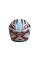 Мотошолом інтеграл Beon B-503 SINGLE VISOR ANGLE TEAR SHINY WHITE/RED (глянець білий/червоний), розмір XL