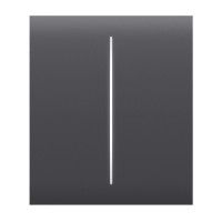 Кнопка Ajax CenterButton (2-gang) graphite для двоклавішного вимикача