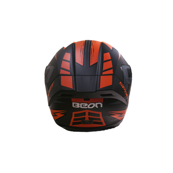 Мотошолом інтеграл Beon R MATT TITAN/ORANGE (матовий титан/помаранчевий) розмір ХL