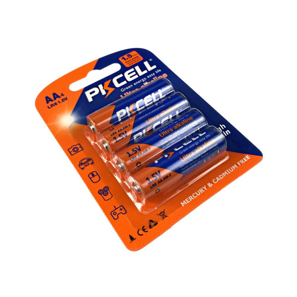 Комплект з 20 батарейок PKCELL Ultra Alkaline AA LR6 1.5V по 4шт./блістер