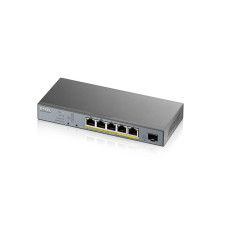 Смарт-керований комутатор для відеоспостереження на 5 портів з PoE ZyXEL GS1350-6HP (GS1350-6HP-EU0101F)