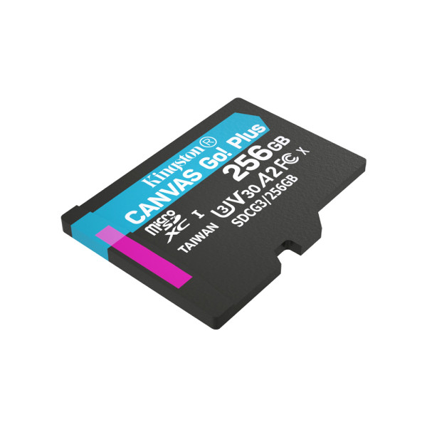 Карта пам'яті Kingston MicroSDXC 256GB Canvas Go! Plus Class 10 UHS-I U3 V30 A2 (SDCG3/256GBSP)