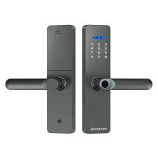 Розумний дверний біометричний замок SEVEN LOCK SL-7740BF grey (врізна частина 5050)