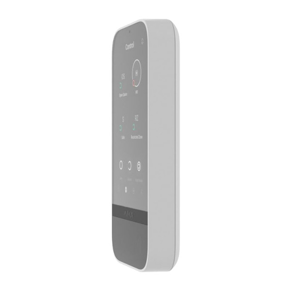 Клавіатура Ajax KeyPad TouchScreen white бездротова з сенсорним екраном
