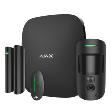 Комплект бездротової сигналізації Ajax StarterKit Cam HDR Black — 2G, Ethernet, фотоверифікація тривог
