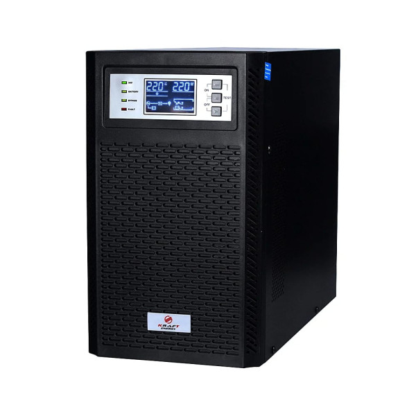 Джерело безперебійного живлення Kraft KRF-T2000VA/2KW(LCD)Ex Pro Online UPS під зовнішній акумулятор