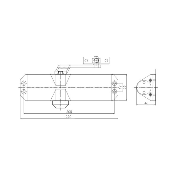 Дверний доводчик Dortec DT-84 Graphite