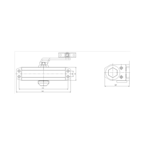 Дверний доводчик Dortec DT-62 Silver