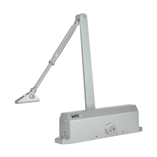 Дверний доводчик Dortec DT-516H Silver з фіксацією дверей у відчиненому положенні