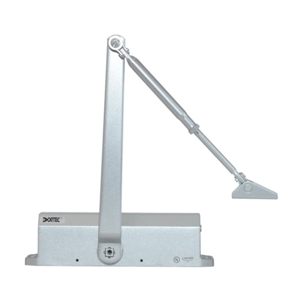 Дверний доводчик Dortec DT-516H Silver з фіксацією дверей у відчиненому положенні